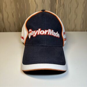 TaylorMade Chicago Bears Dark Navy White Cap Orange Accents Velcro Back Bears